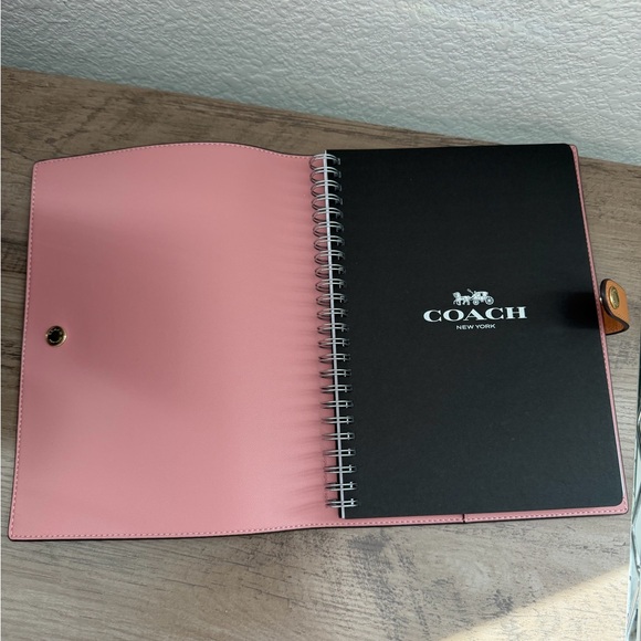 Coach Powder Pink Notebook In Signature Canvas - Picture 5 of 7